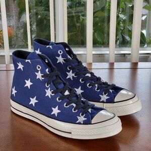 Converse Men's Chuck 70 Hi Archive Print Canvas 163409C Navy/White Size 8